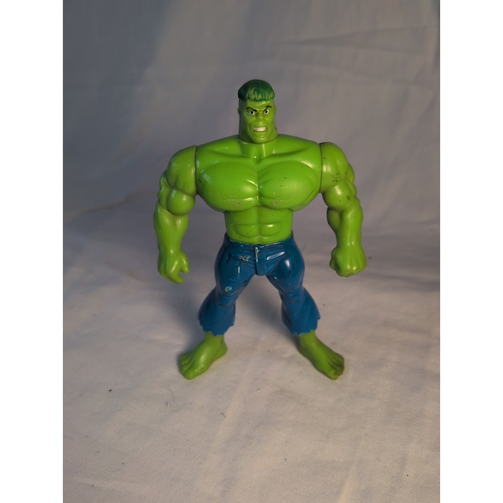 Vintage Hulk Action Figure Marvel Comics Toy 1990s Green 5" Figure Used Classic